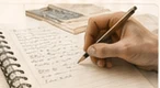 Odręczne pisanie w notesie